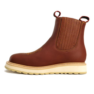 Ultra Flex 6" Shedron Work Boots for Men Slip On Safety Leather Chelsea Durable and Comfortable Work Shoes