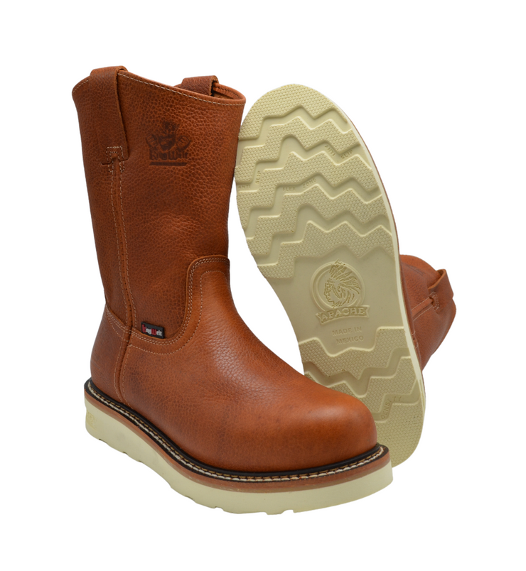 Apache Work Boot Signature Edition Mastercrafted in Tan - Full Grain Leather , Ultra Lightweight - Ultra Comfort