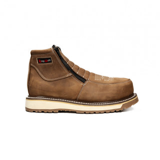 Western Flex 6" Zipper Double Density Sole Work Boots Medallion Laton