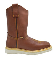Santa Fe 11" Wellington Boots: Lightweight Comfort, Square Toe, Pull-On Ease, Full Grain Leather, Durable PU Sole"