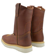 Santa Fe 11" Wellington Boots: Lightweight Comfort, Square Toe, Pull-On Ease, Full Grain Leather, Durable PU Sole"
