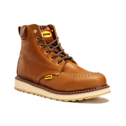 Calexico 6" Tan , Work Boots for Men - Soft Toe, Full-Grain Leather, Comfort Insole, Oil/Slip Resistant, EH Rated