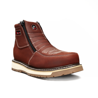 Western Flex 6" Zipper Double Density Sole Work Boots Medallion
