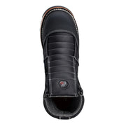 Ultra Flex 6" black Double Zipper, Work Boots Soft Toe, Full-Grain Leather.