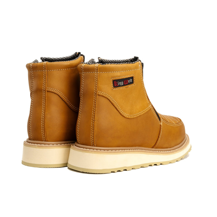 Ultra Flex 6"  Habana Double Zipper Work Boots, Soft Toe, Full-Grain Leather, Comfort Insole Oil/Slip Resistant EH