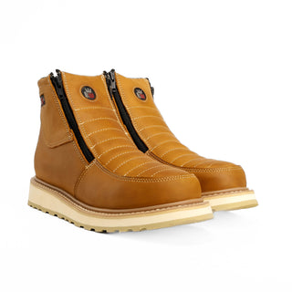 Ultra Flex 6" Habana Double Zipper Work Boots Steel Toe Full-Grain Leather Comfort Insole Oil/Slip Resistant EH