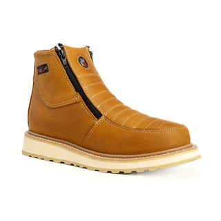 Ultra Flex 6"  Habana Double Zipper Work Boots, Soft Toe, Full-Grain Leather, Comfort Insole Oil/Slip Resistant EH