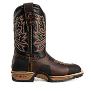 Buffalo 9" Men's Western Work Boot Square Toe, Soft Toe - Brown