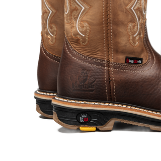 King Welt 11' Work Boot Soft Toe, Lightweight, Square Toe, Slip On