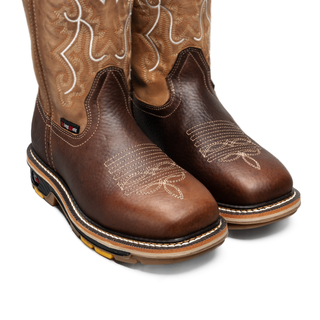 King Welt 11' Work Boot Soft Toe, Lightweight, Square Toe, Slip On