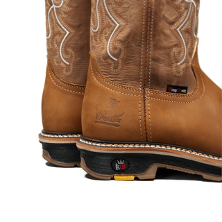 King Welt 11' Work Boot Soft Toe, Lightweight, Square Toe, Slip On