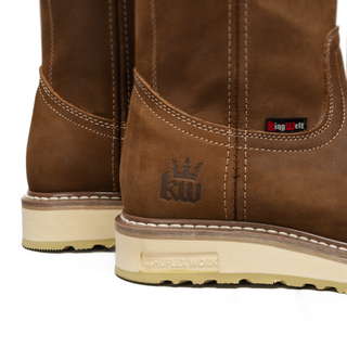 Calexico 11" Dual Density Boots, Square Toe, Pull-On Ease, Full Grain Leather
