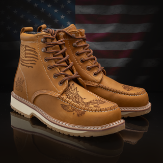 Men's Patriot 6" Moc Toe Ankle Short Work Boots, Lightweight