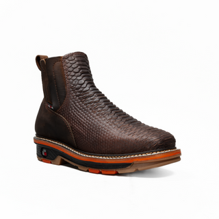Venom 6" Python Tribute Ankle Work Boot Soft Toe, Lightweight, Square Toe, Slip On