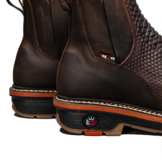 Venom 6" Python Tribute Ankle Work Boot Soft Toe, Lightweight, Square Toe, Slip On