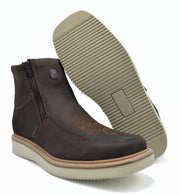 Country Flex Work Short Boot Soft Wedge Sole Brown