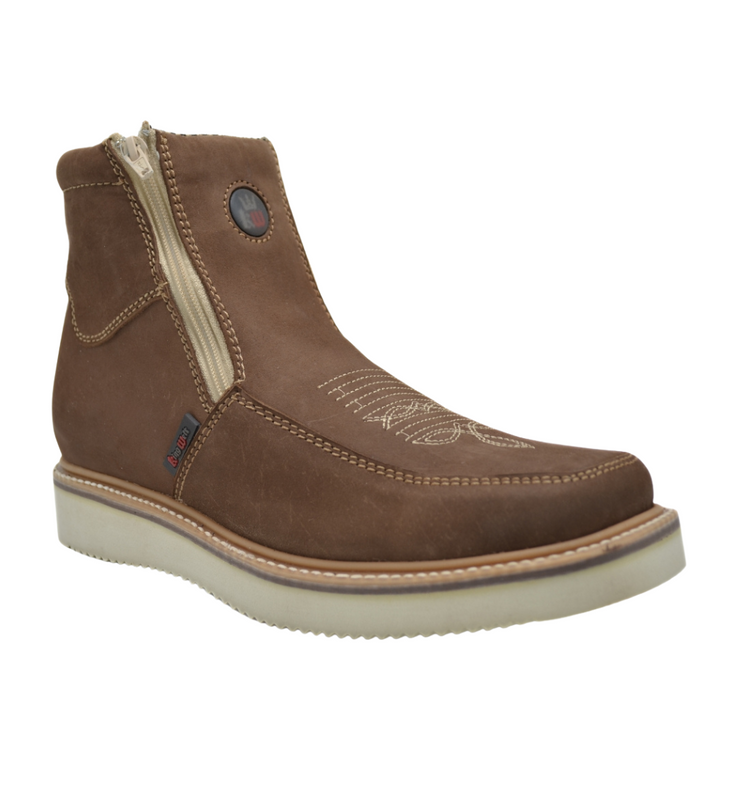 Country Flex Work Short Boot Soft Wedge Sole Sand