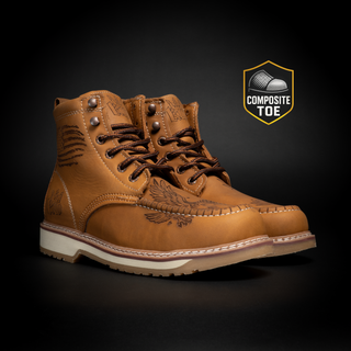 Men's Patriot 6" Moc Toe Ankle Short Work Boots, Lightweight