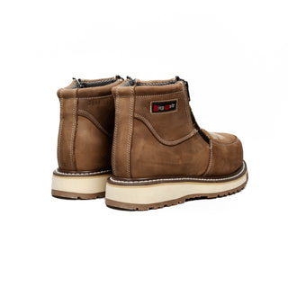 Western Flex 6" Zipper Double Density Sole Work Boots Medallion Laton